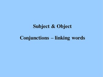 German Conjunctions / Linking words