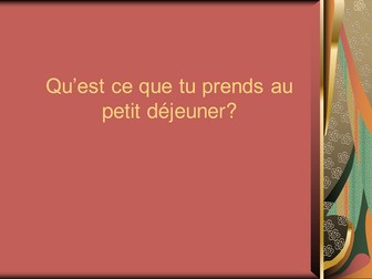 Qu'est ce que tu prends au petit déjeuner