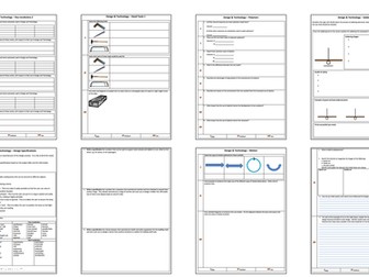 Differentiated Design & Technology worksheets.