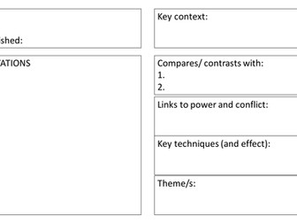 Revising for the GCSE poetry anthology