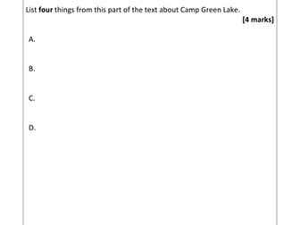 KS3 English Paper 1 Practice exam papers (7,8 and 9)