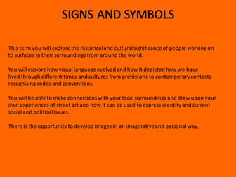 Signs & Symbols Scheme of Work