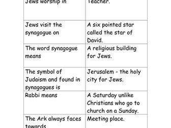 Judaism - The Synagogue (Activities, Assessment and Planning) 