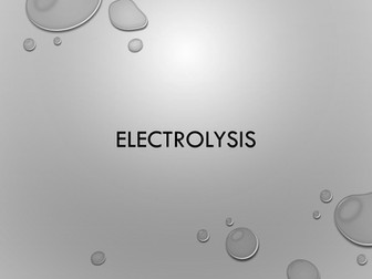 Electrolysis 