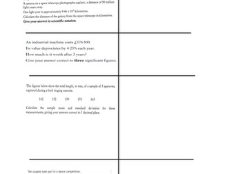 National 5 Maths '5 a Day' Exam Practice