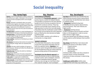 GCSE Sociology revision on Social Inequality