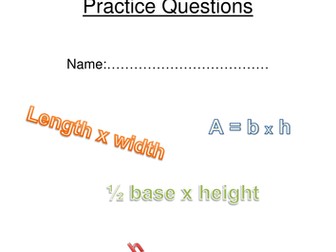 Area, Perimeter & Volume 