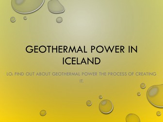 Geothermal Power in  iceland
