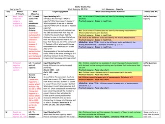 Weekly Capacity Plan and PPT - Year 5