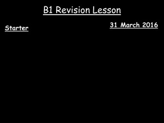 B1 You and Your Genes OCR 21st Century Science (2016) Revision