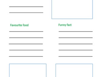 Snail fact file sheet to fill in.