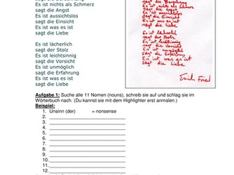 Erich Fried : Es ist was es ist