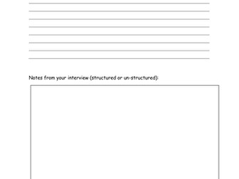 AS AQA Psychology- Research Methods- Qualitative Interviews