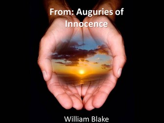 Ccea Literature Poetry Nature And War From Auguries Of Innocence By William Blake Teaching Resources