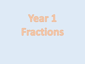 Year 1 Maths Mastery Fractions