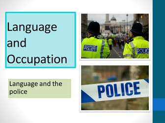 AS English Language, Language and Occupation 2016 Language and Diversity 