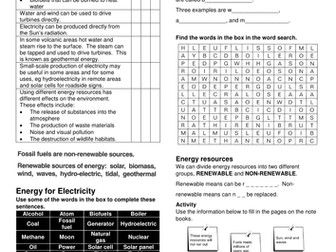 Energy Resources (AQA GCSE Science / Physics P1)