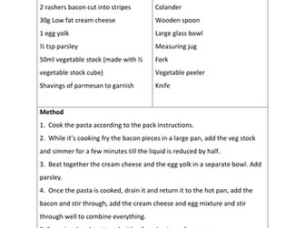 KS4 nutrition scheme of work 