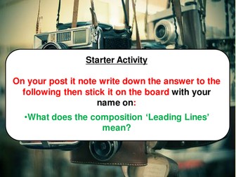 Photography leading lines presentation and activity