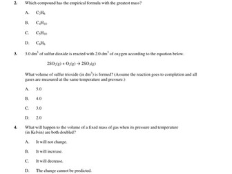 OCR A chemistry Quizzes