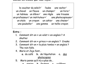 French Teaching Resources Dvd Film Worksheet School être Et Avoir