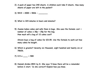 year 6 maths scheme of work based on white rose maths teaching
