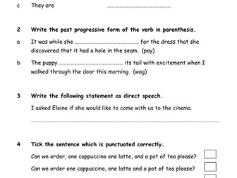 English KS2 SATs Revision worksheets