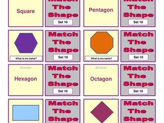 Measure Shapes and Space card sort