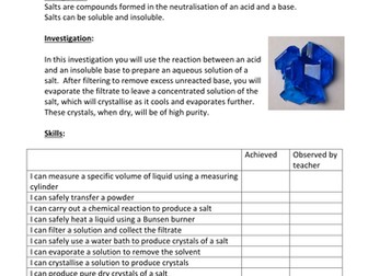 AQA 2016 Chemistry Required Practical - Making a soluble salt