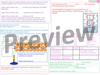 P1 Conduction, Convection and Radiation Revision Mat