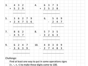 10min Arithmetic Practice