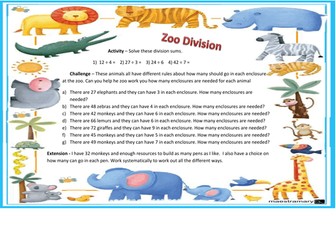 Zoo Themed Division - Year 3