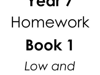 Year 7 and Year 8 Homework Books