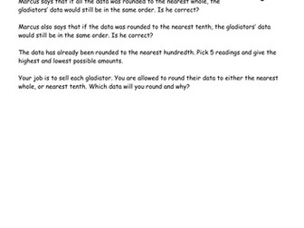 Reasoning with decimals (includes answers)