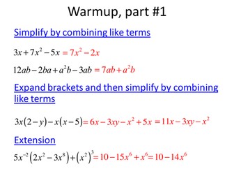 Adding and subtracting algebraic fractions