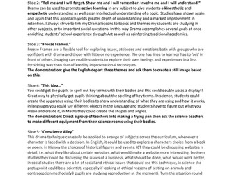 CPD Cross Curricular Drama Presentation