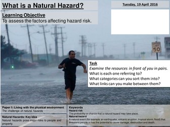 Natural Hazards and Risk