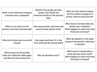 AQA C1 Question Cards and Answers