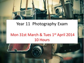 Photography mock exam AQA 2014 starting ideas and tasks 
