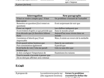 AS/A2 French Essay Phrases 