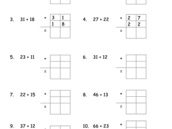 Introduction to column addition and subtraction