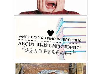 Plenary flash cards with Typorama graphics