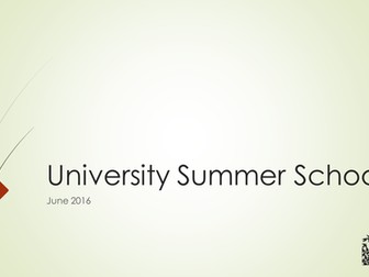 University Summer Schools 2016 for Year 12 students