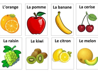 French food flashcards with pictures