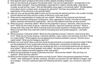 New OCR 21st Century Science C2 (Chemical Patterns) Key Questions