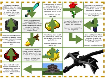 Addition and Subtraction - Word Problems Game (designed for Year 4)