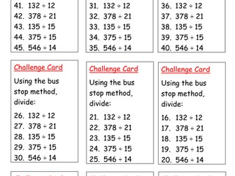 Upper KS2 - Dividing