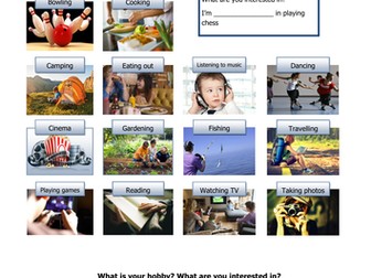 EAL Picture Vocabulary: Hobbies and Interests