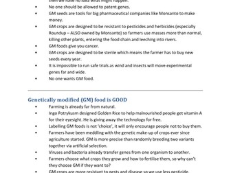 Genetically Modified Organism (GMO) debate. Bioethics.