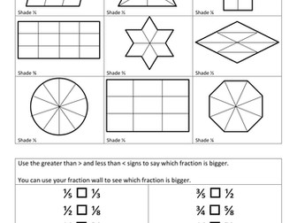 Equivalent Fractions of Shapes